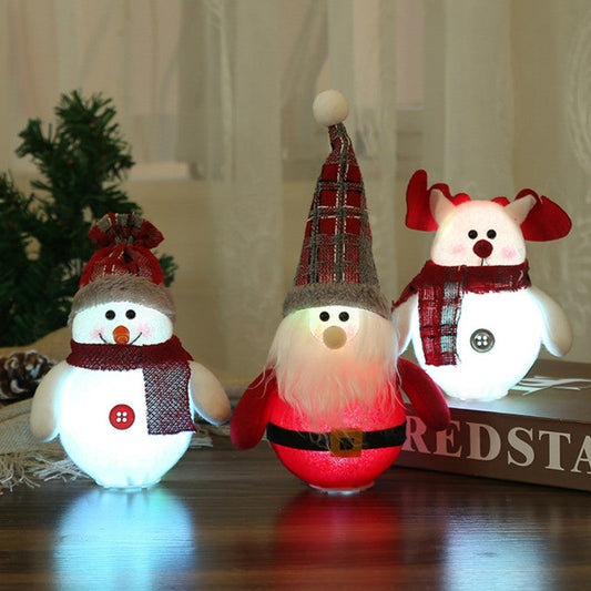 LED Santa Claus Snowman Ornaments