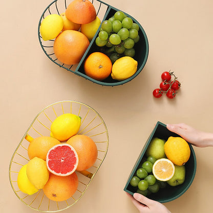 Metal Hollowed Out Fruit Vegetable Snack Basket