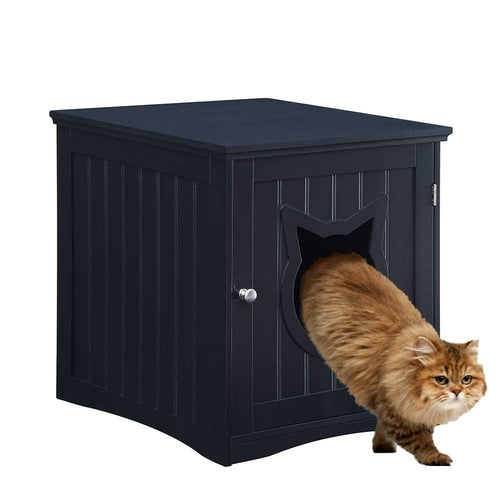 Cat House Side Table, Nightstand Pet House, Litter Box