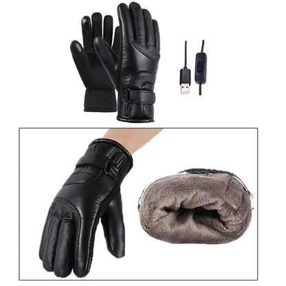 Electric USB Heated Gloves Winter Warming Thermal Ski Snow Hand Warm