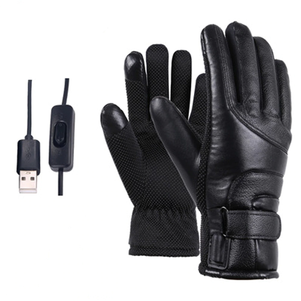 Electric USB Heated Gloves Winter Warming Thermal Ski Snow Hand Warm