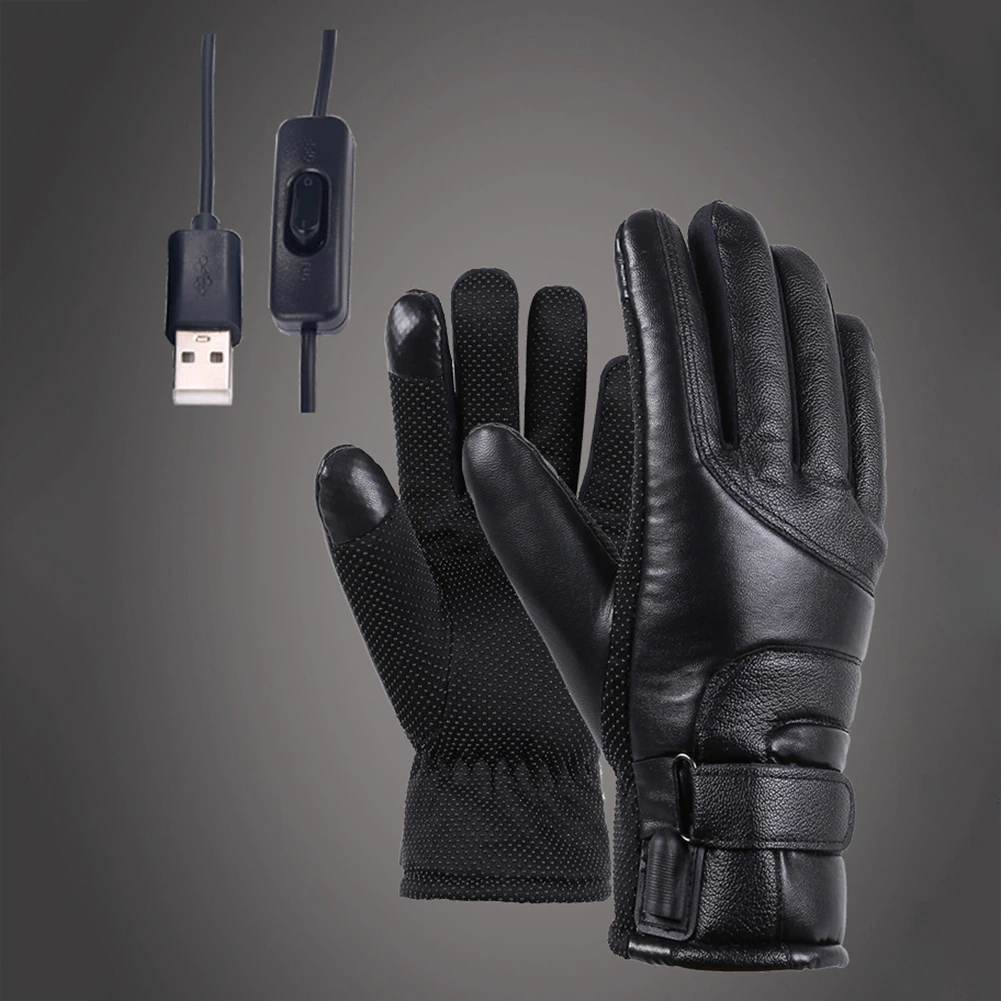 Electric USB Heated Gloves Winter Warming Thermal Ski Snow Hand Warm