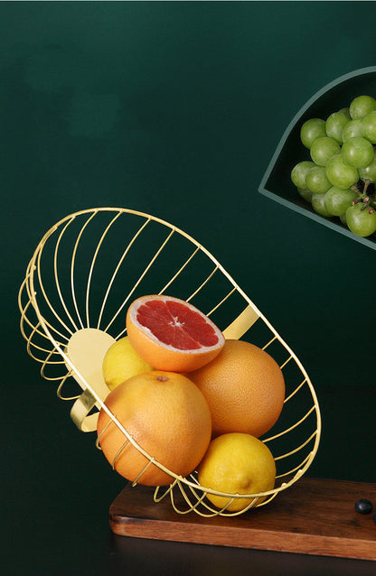 Metal Hollowed Out Fruit Vegetable Snack Basket