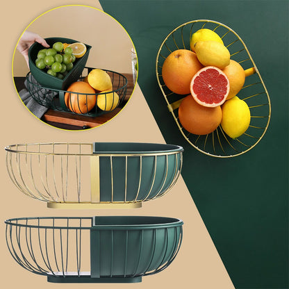 Metal Hollowed Out Fruit Vegetable Snack Basket