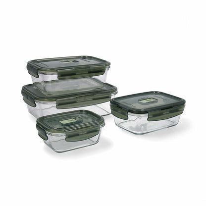 Pure Box Hermetic Dark green Glass Set of 4