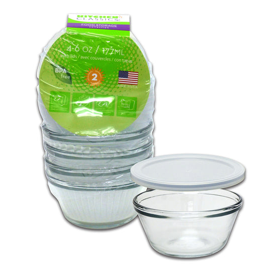 6 oz Food Storage Container Set, Clear - 4