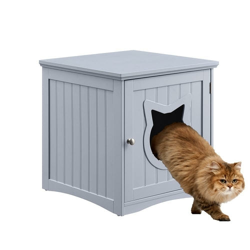 Cat House Side Table, Nightstand Pet House, Litter Box