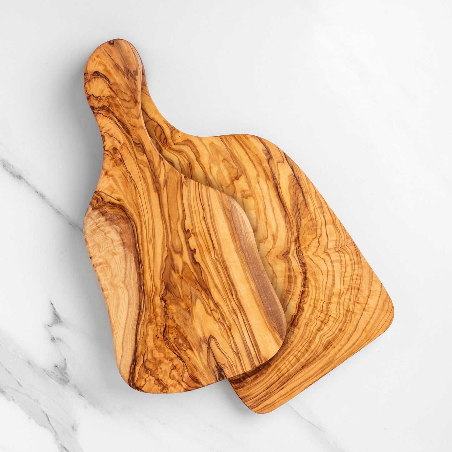 Handmade Olive Wood Rectangular Cutting Board with Handle