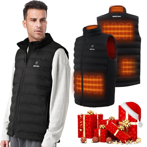 Men's/Women's Heated Vest with Battery Pack, Washable Fleece Heated